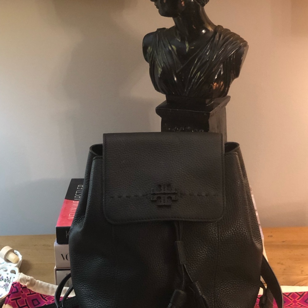 Tory Burch, pebbled, leather backpack